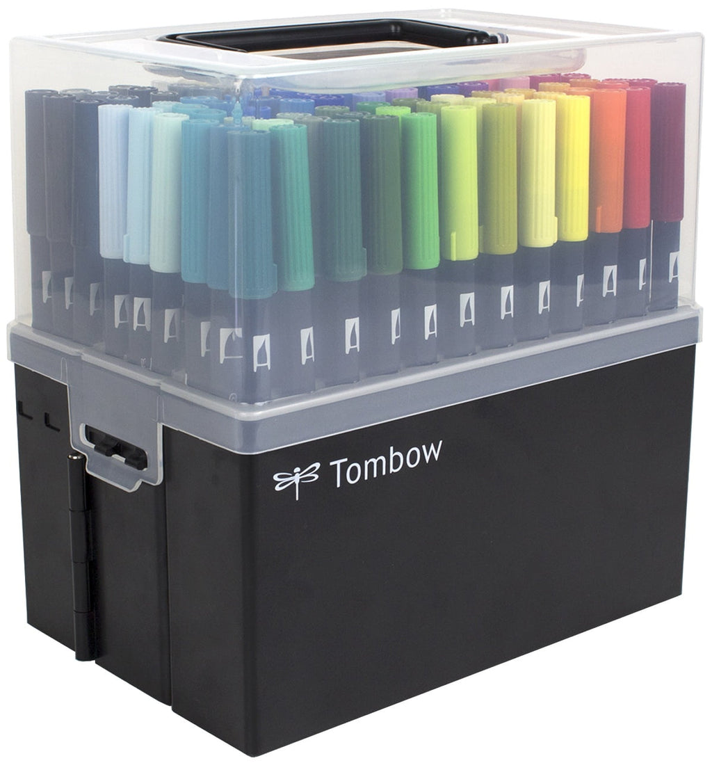 Tombow Dual Brush Marker Set W/Marker Case 108pc-