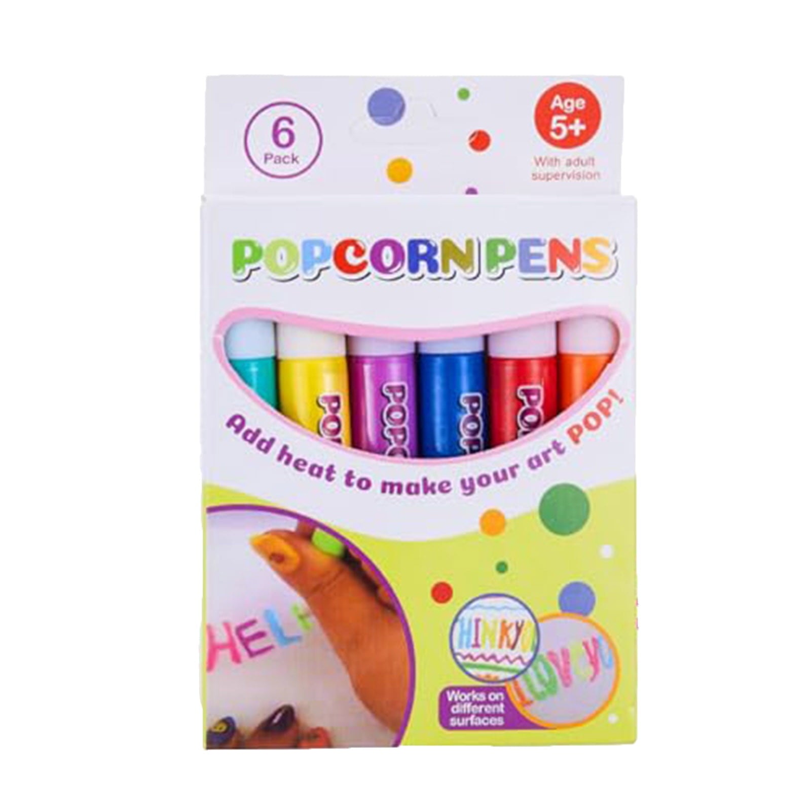 SDJMa Bubble Popcorn Drawing Pens,Magic Puffy Pens,Color Paint Pen Set,Popcorn Color Markers,Magic Popcorn Pen,Puffy Bubble Pen Puffy 3D Art Safe Pen for Birthday Christmas Gift