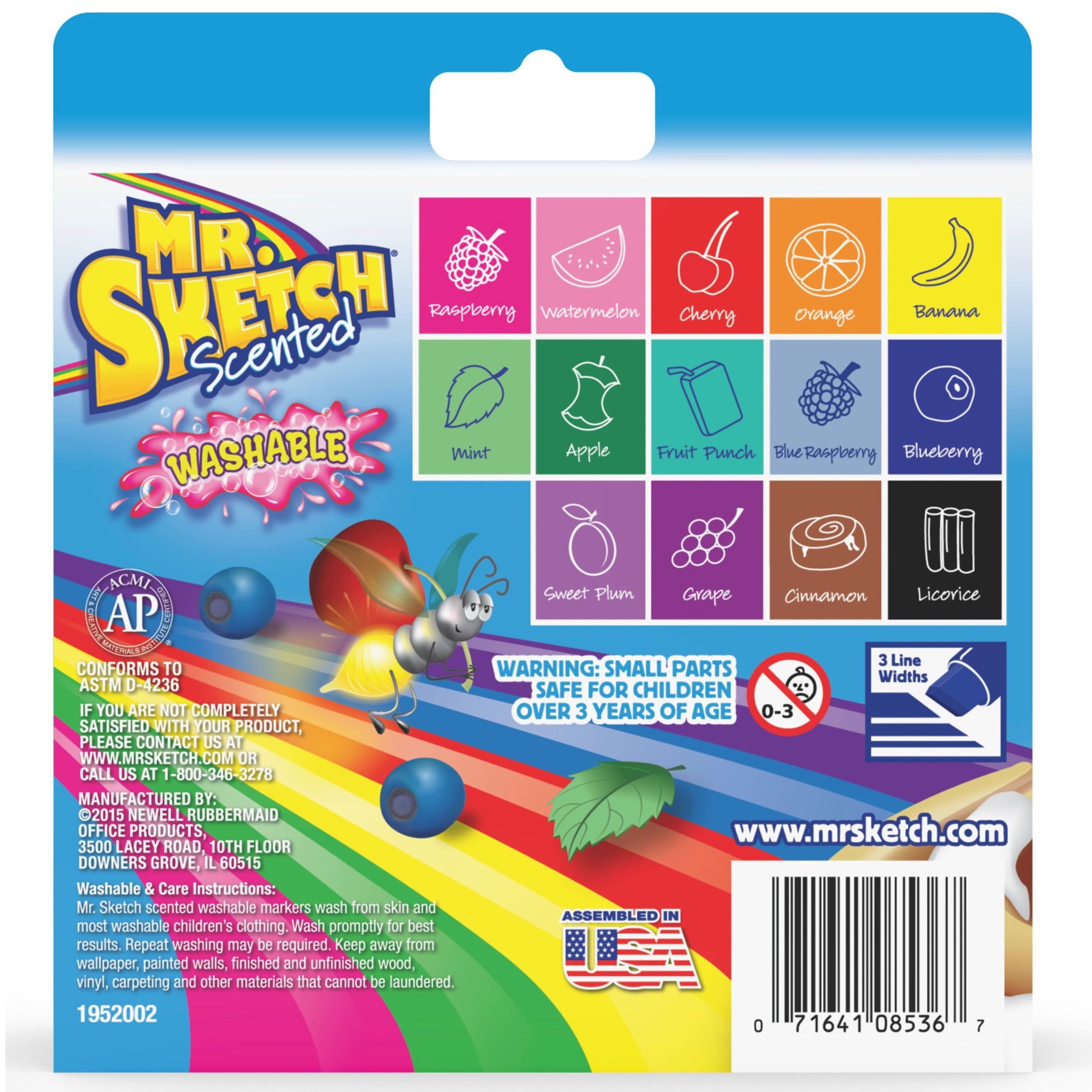 Mr. Sketch Scented Washable Markers, Chisel Tip, Assorted Colors, 14 Count