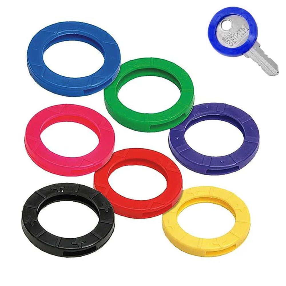 36 Key Caps Top Covers Tag Id Markers Keyring Soft Topper Rubber Assorted Colors