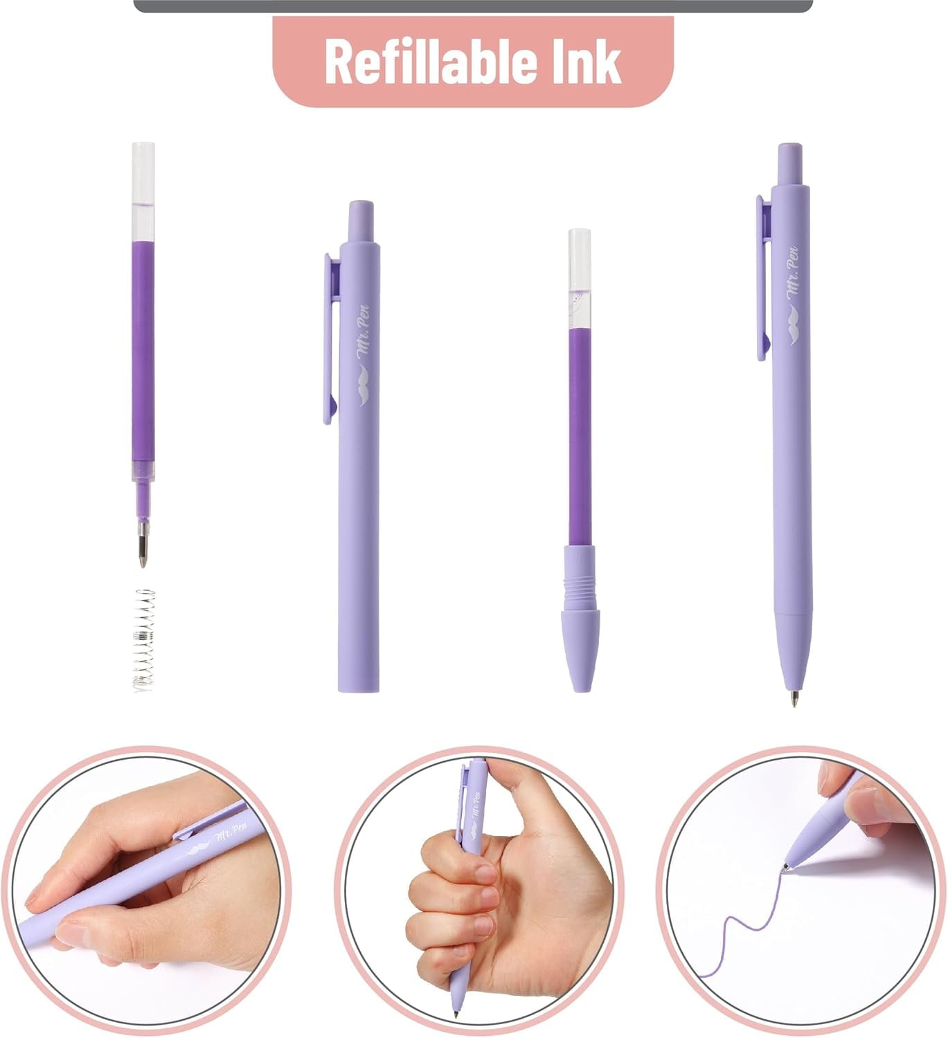 Mr. Pen- Bible Highlighters and Pens, 24 Pack, Gel Highlighters, Serene Colors Bible Highlighters No Bleed, Colored Gel Pens