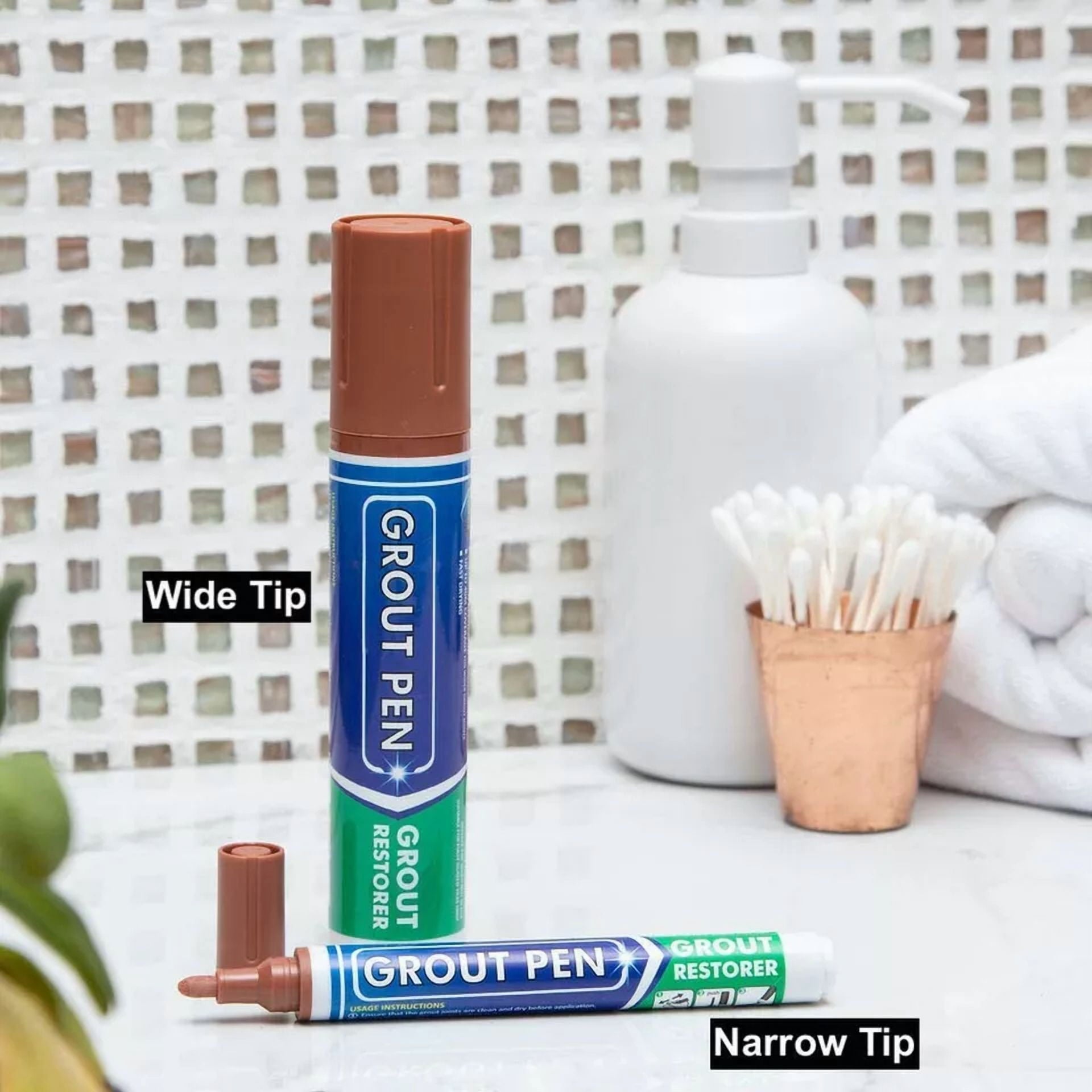 Grout Pen Tile Paint Marker Terracotta : Waterproof Tile Colorant Pen - Wide Tip