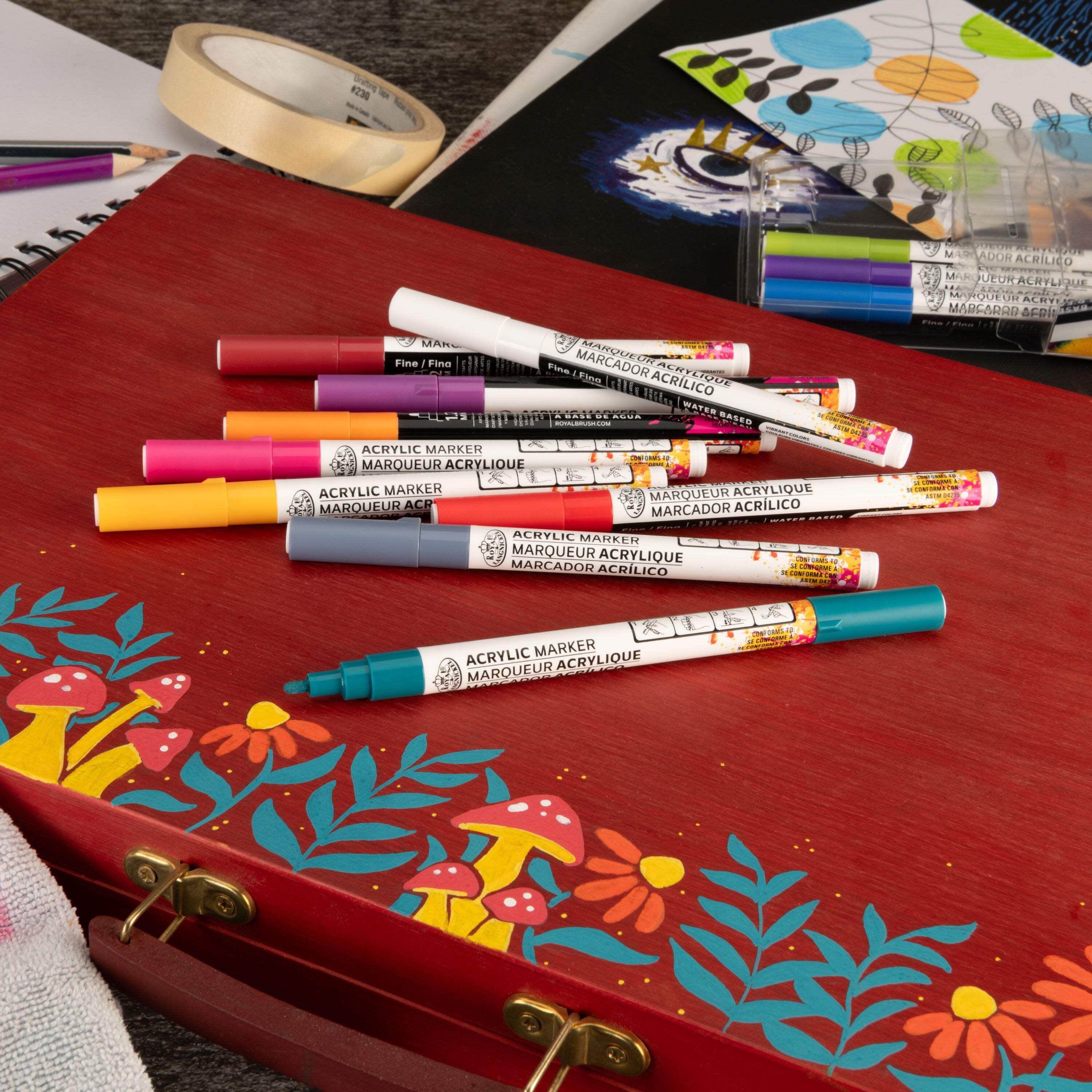 Royal & Langnickel 12 Piece Acrylic 1.2 mm Jewel Markers