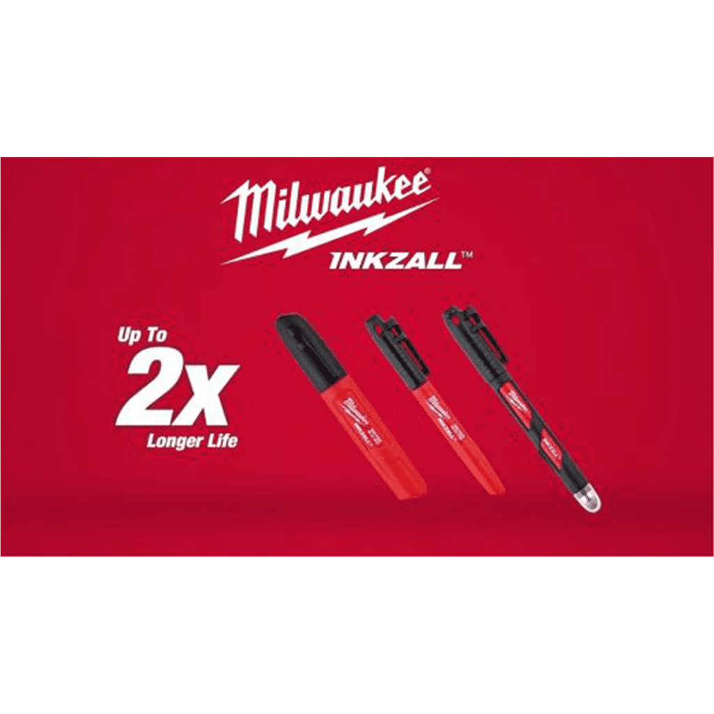 Milwaukee 48-22-3104 INKZALL Fine Point Black Marker (4 Pack)