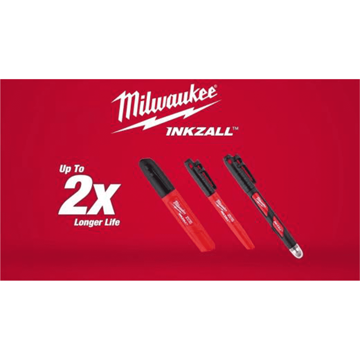 Milwaukee 48-22-3104 INKZALL Fine Point Black Marker (4 Pack)