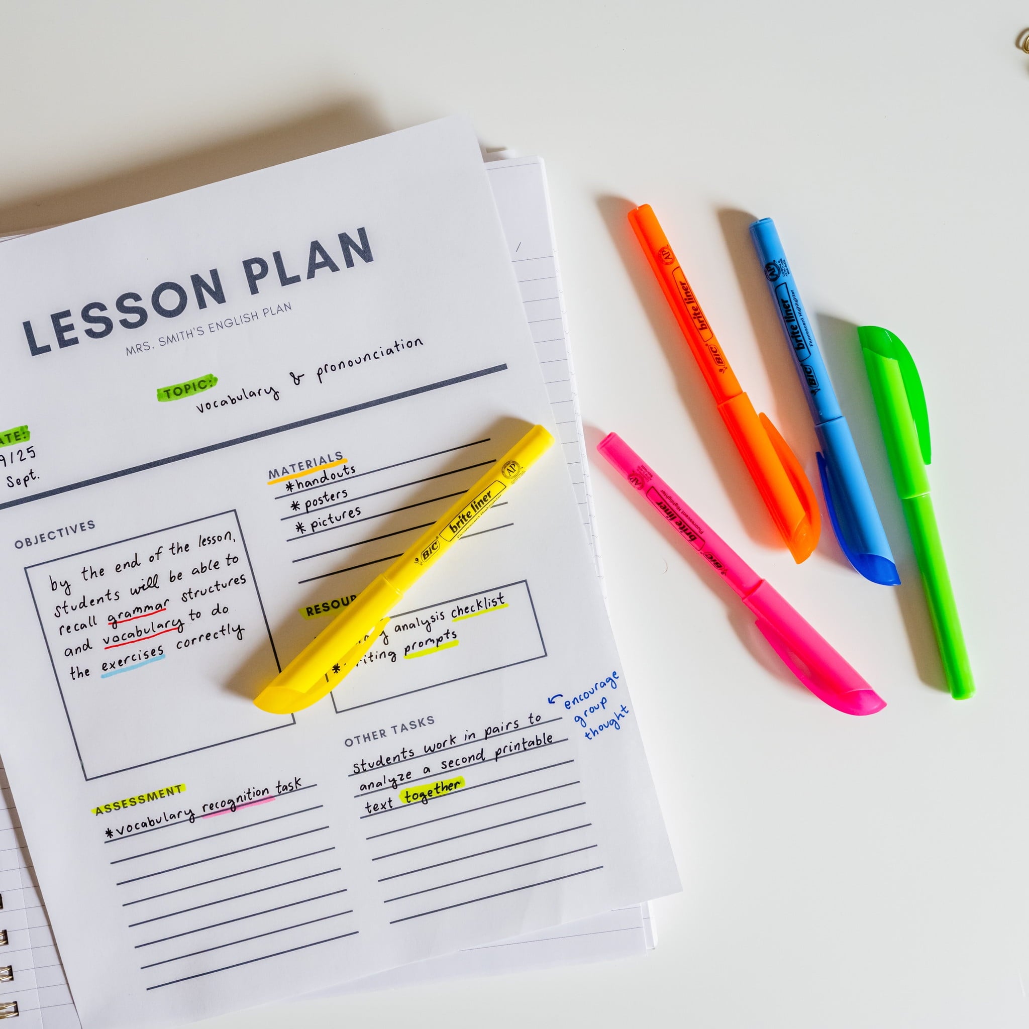 BIC Brite Liner Orange Highlighters, Chisel Tip, 12-Count Pack