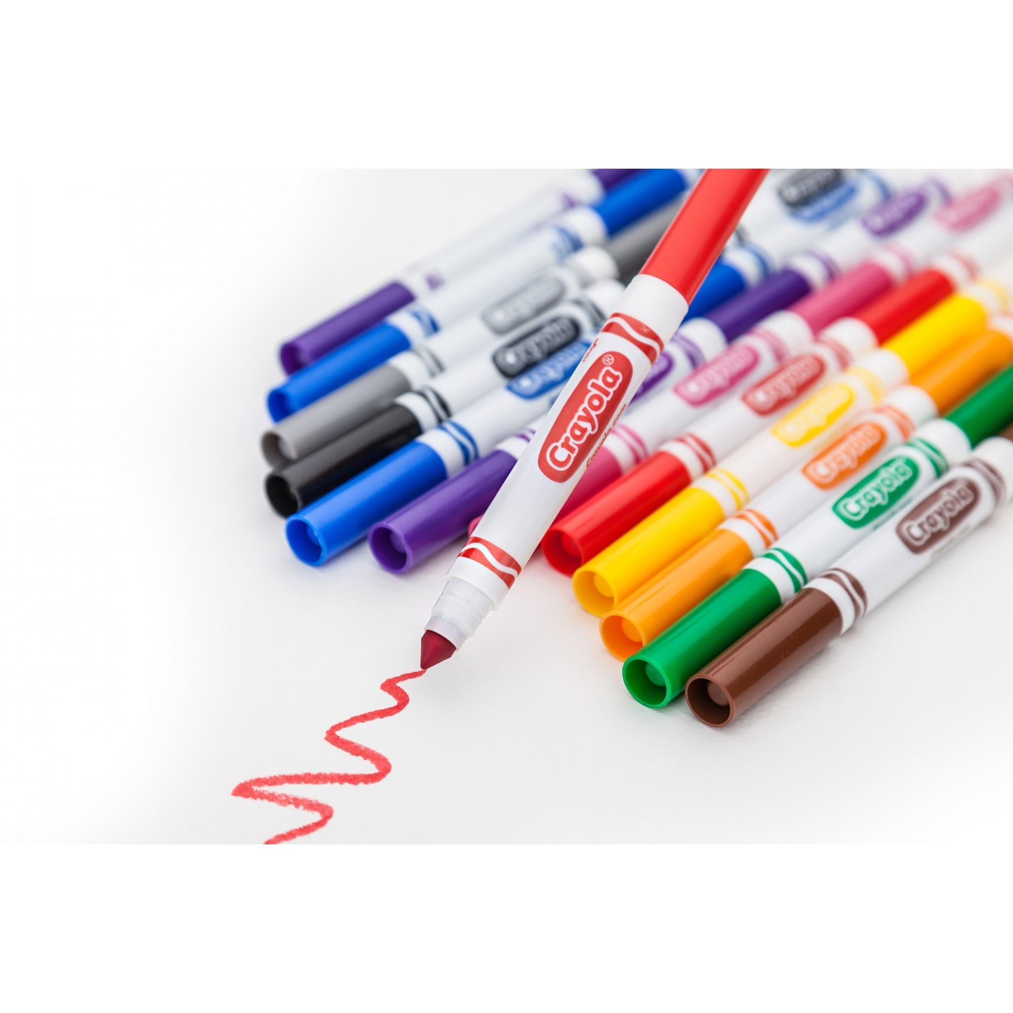 Crayola Broad Line Art Markers, Classic Colors, 10 Count, in Pack of 12