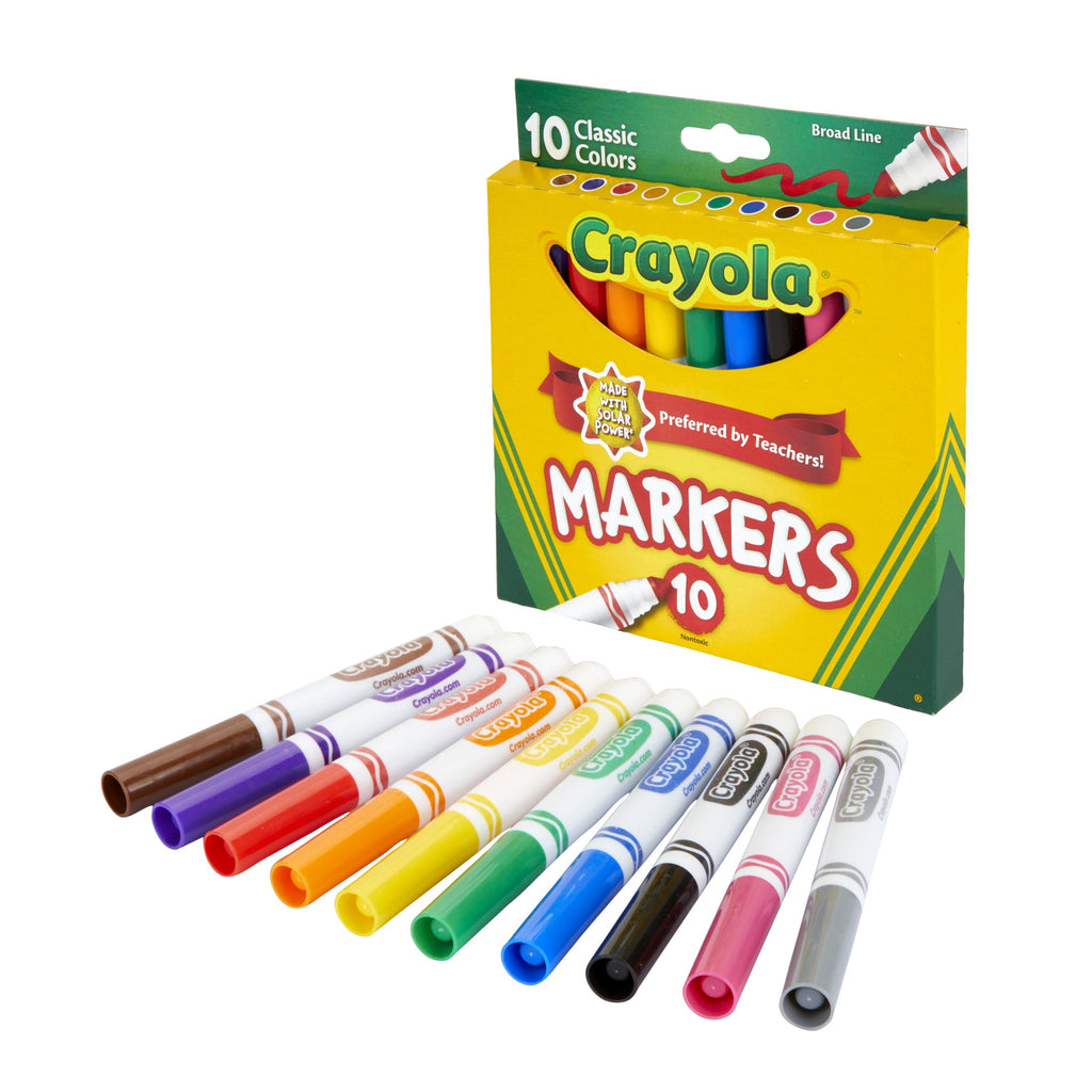 Crayola Bulk Markers for Kids (24pk of 10), Broad Line, Classroom Essentials for Teachers, School Supplies