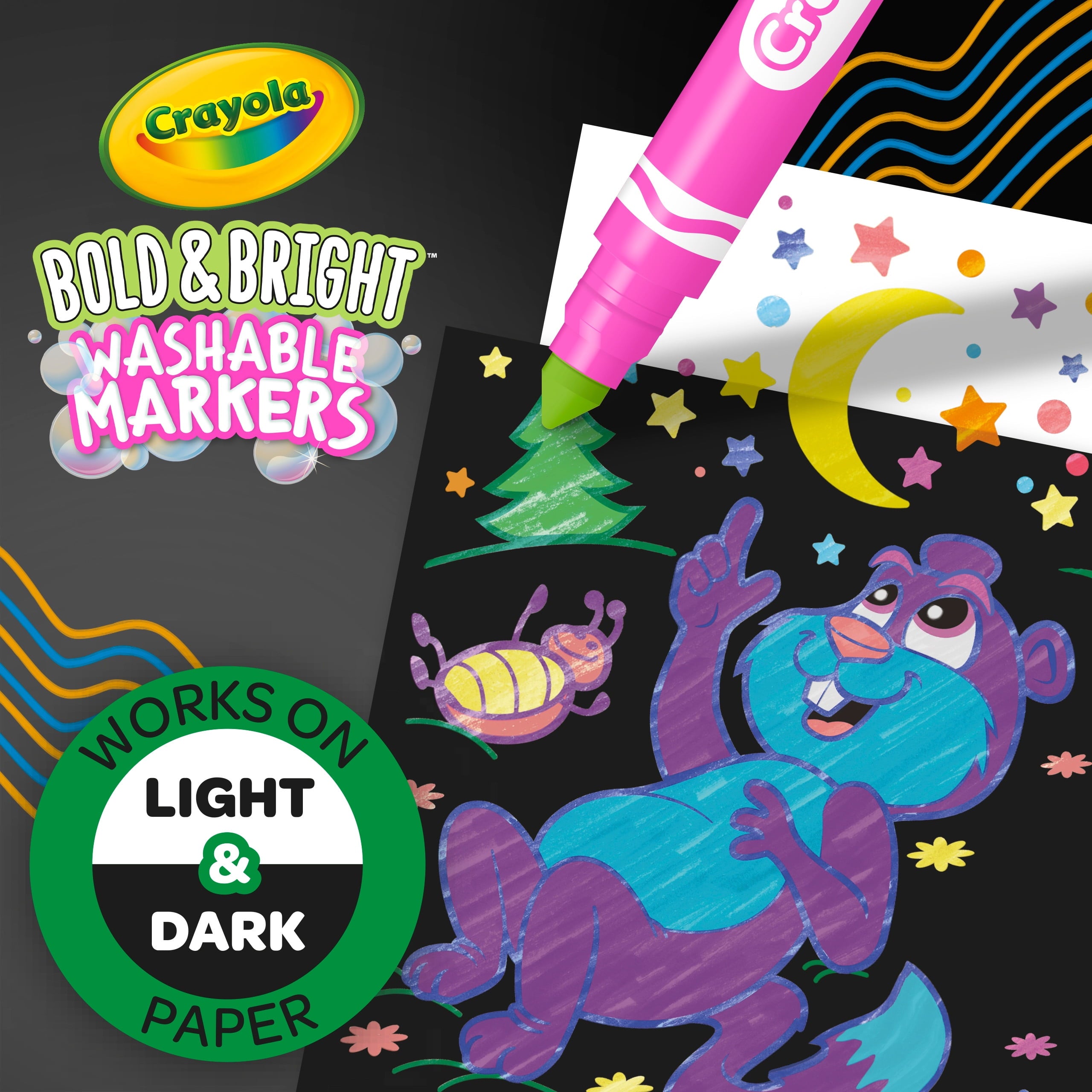 Crayola Broad Line Markers, 10 Ct Bold & Bright, School Supplies for Teachers and Kids