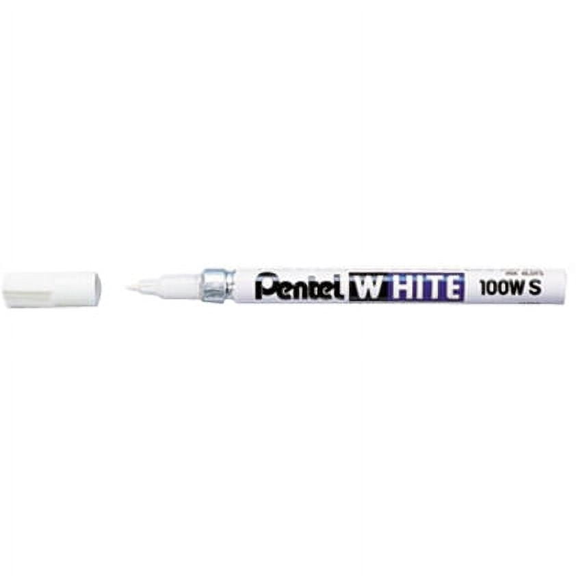 Pentel 100W-S Fine Bullet Tip Permanent Marker - White