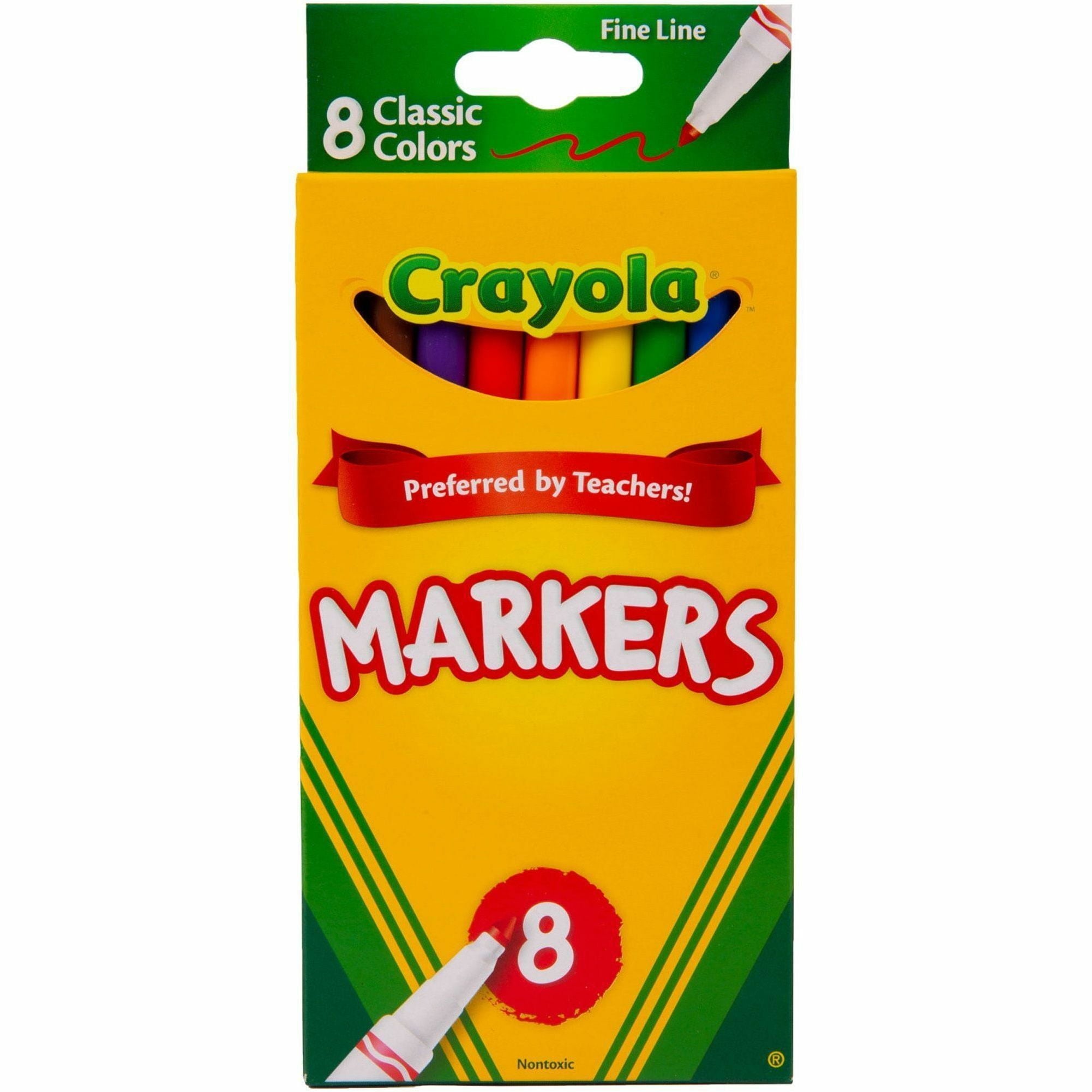 Crayola Classic Thin Line Marker Set, 8-Colors