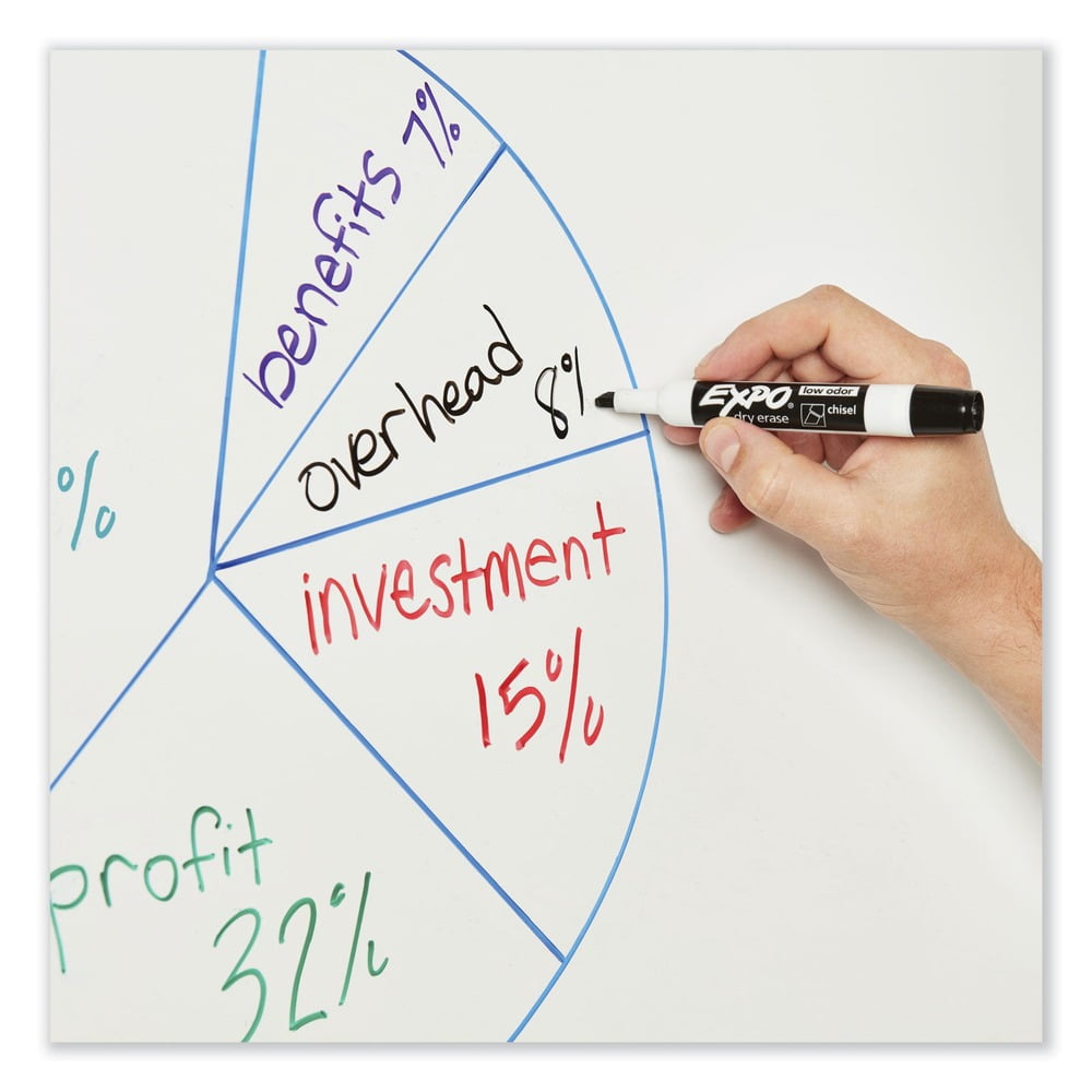 Expo Low-Odor Dry Erase Chisel Tip Markers - Chisel Marker Point Style - Assorted - 36 / Box
