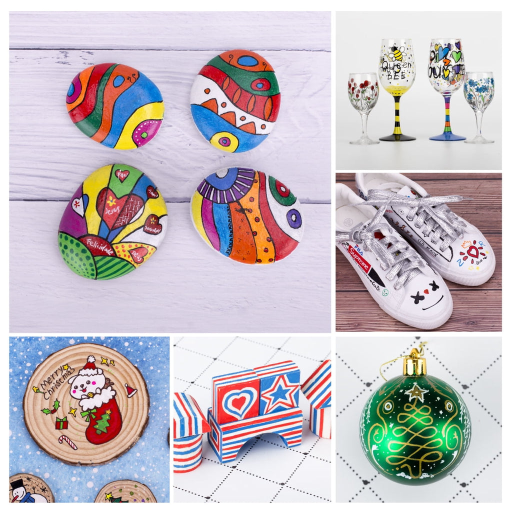 ZEYAR Premium Acrylic Paint Pen, Water Based, Extra Fine Point, 18 Colors, Odorless, Acid Free and Safe, Opaque Ink, Environmental Friendly, AP Certified