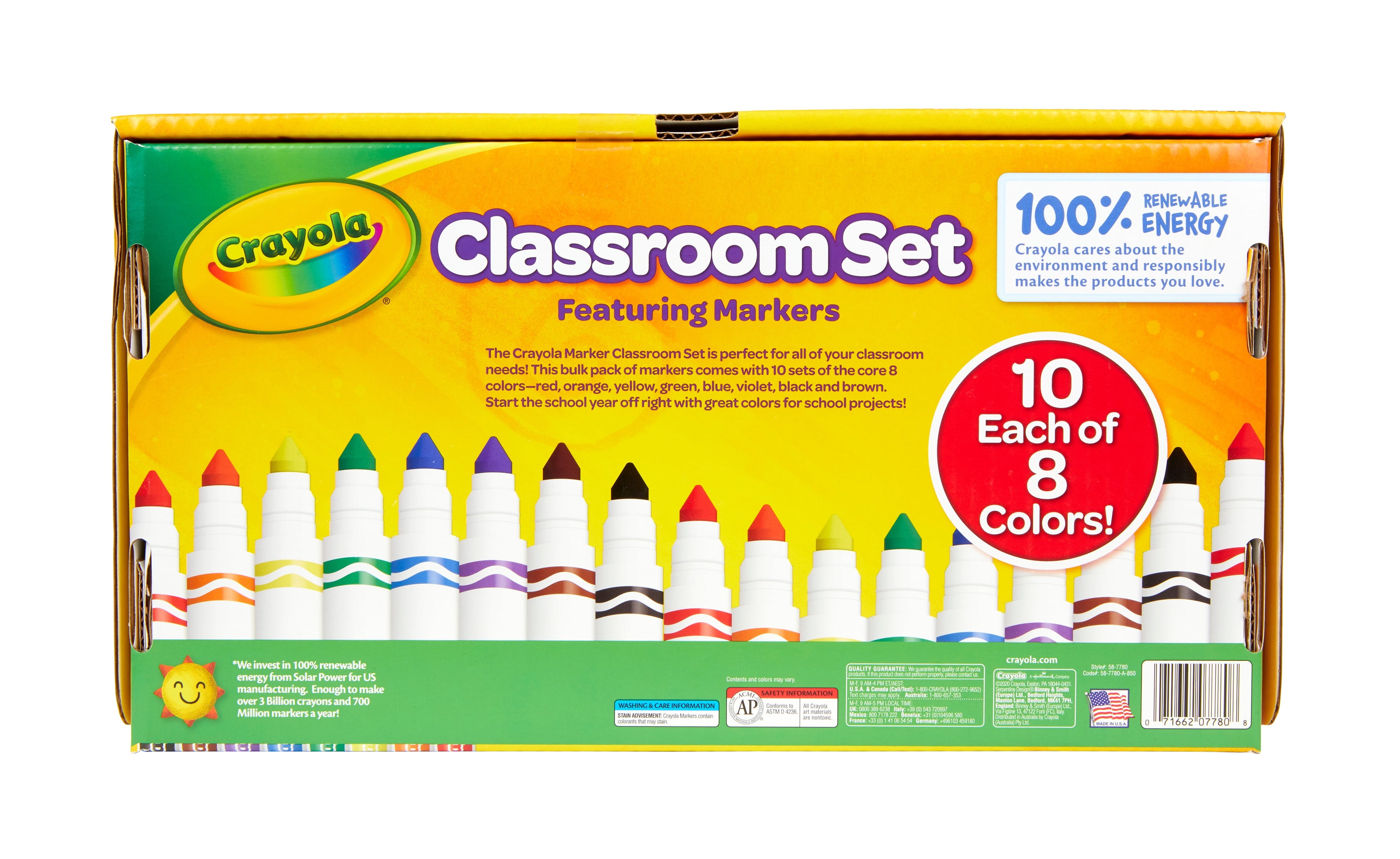 Crayola Classroom Set Broad Line Art Markers, 80 Ct, Teacher Appreciation Week Gifts, Teacher Supplies