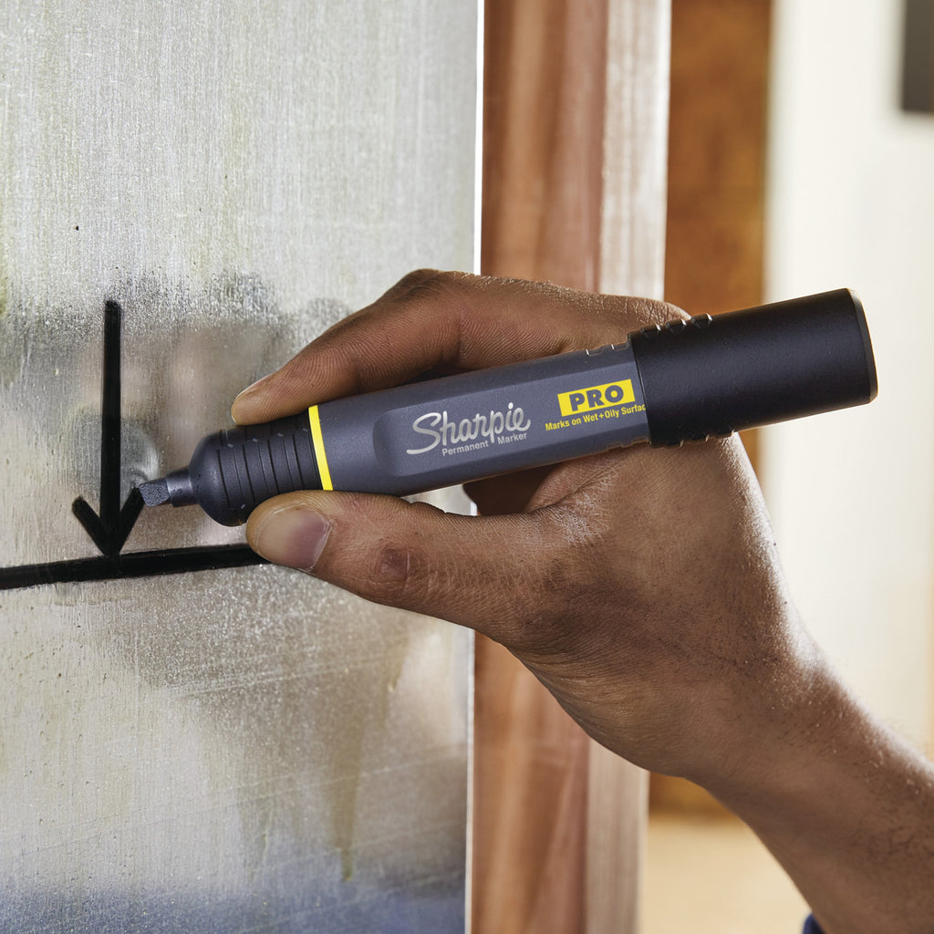 Sharpie PRO Permanent Markers, Chisel Tip, Black, 2 Count