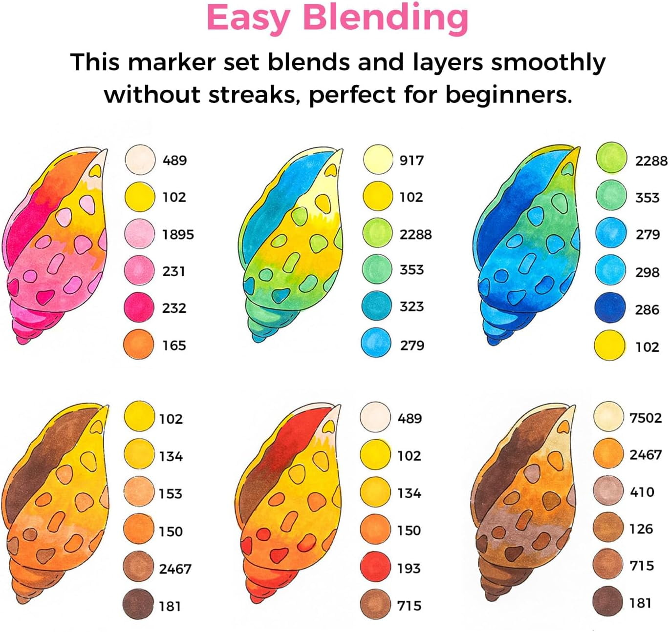 Ohuhu 48-color Double Tipped Chisel & Fine Alcohol-Based Art Marker Set for Adults Coloring Illustration