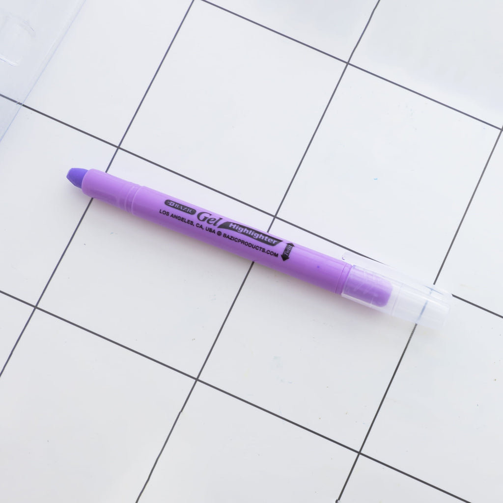 BAZIC Highlighter Gel Pen Bible Highlighter, No Bleed Pastel Highlighting Coloring Pen (5/Pack), 12-Packs