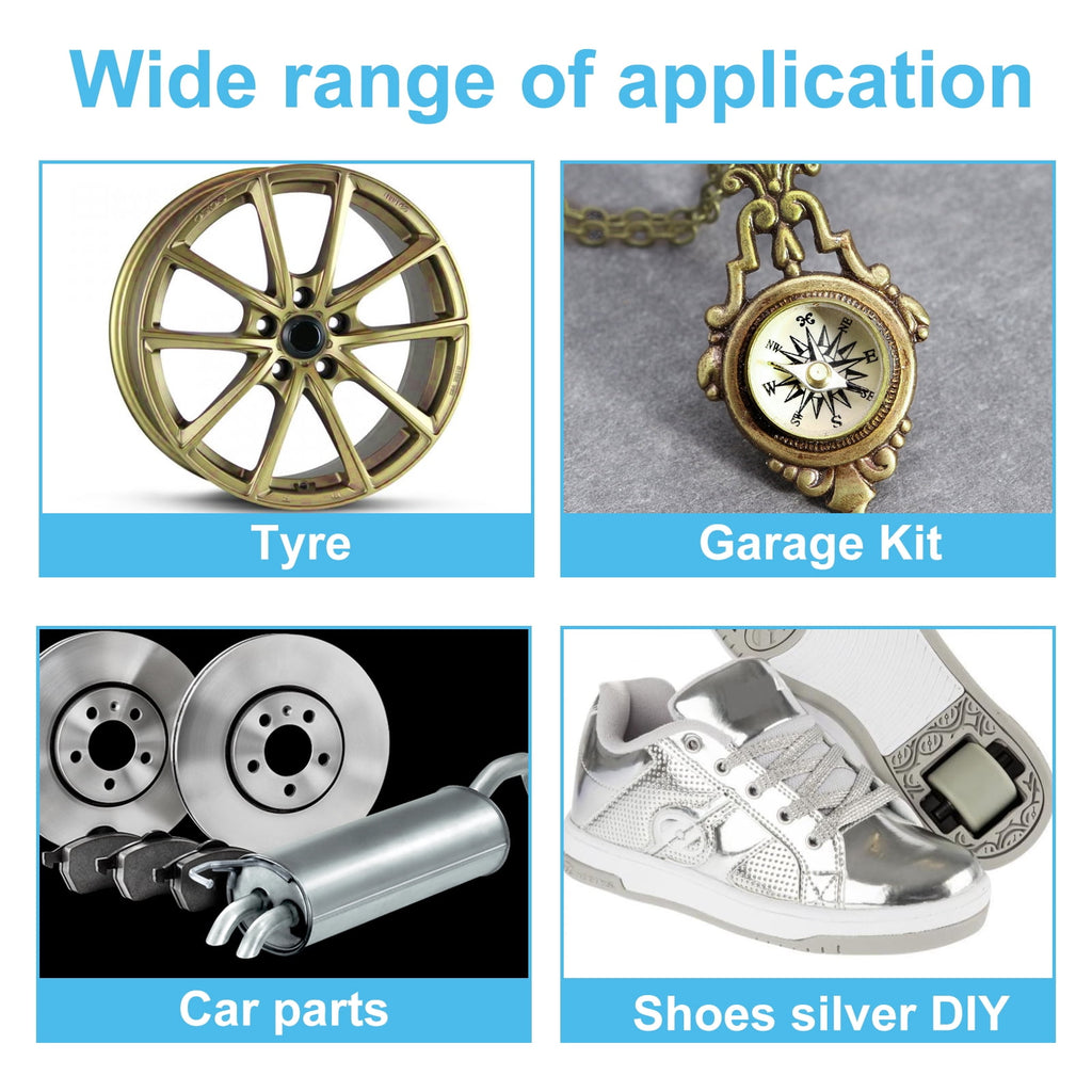 Liquid Chrome Paint Marker Pen,3PCS Liquid Chrome Marker Set,Chrome Touch Up Markers for Model Metal Cars Tire DIY Art Craft Repair - Silver