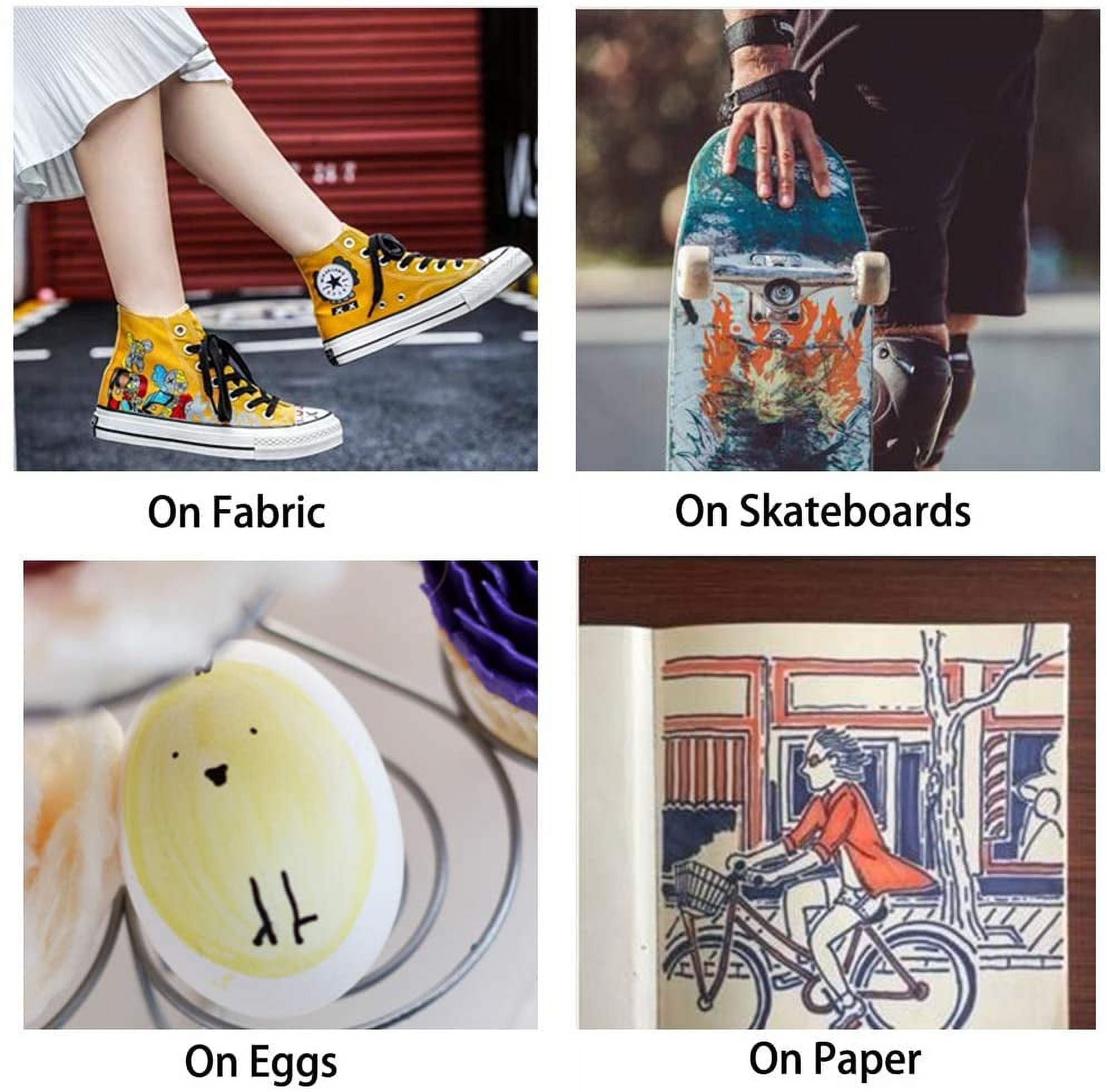 Permanent Markers, Shuttle Art 30 Colors Fine Point Assorted Colors Permanent Marker Set, Works on Plastic,Wood,Stone,Metal and Glass for Adult Coloring Doodling Marking